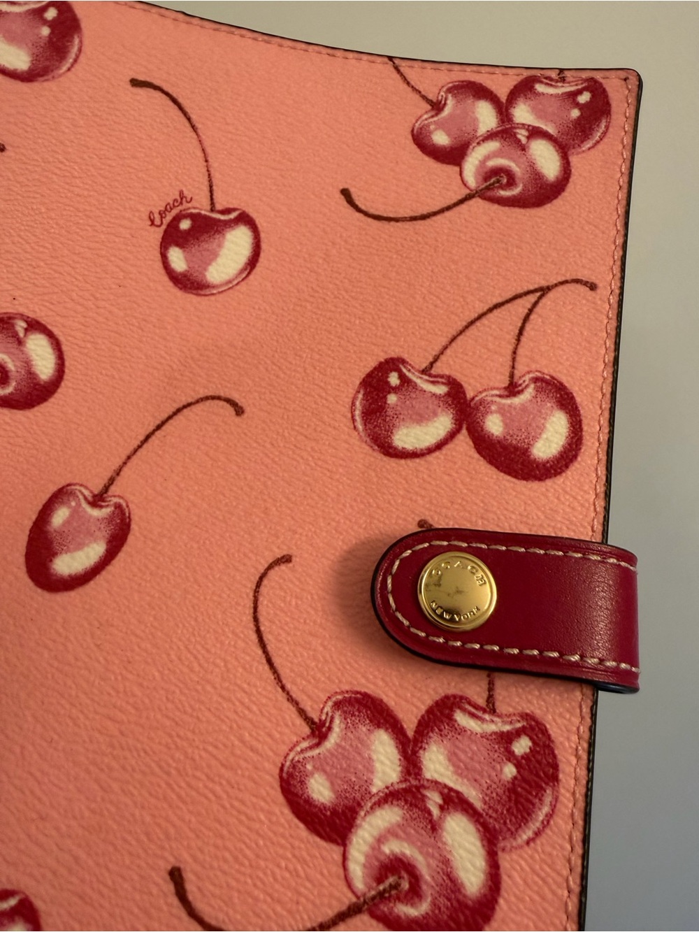 Coach Journal Cover Pink Cherries - Picture 3 of 5